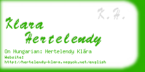 klara hertelendy business card